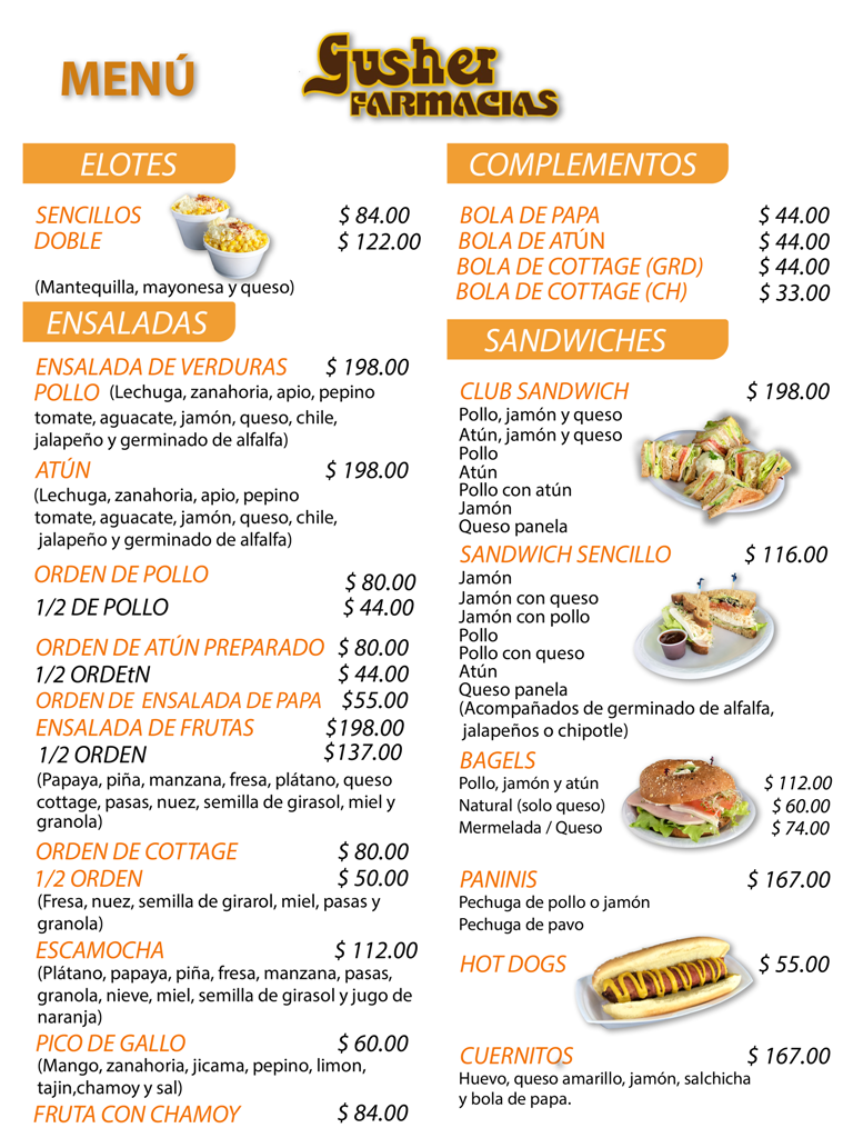Menu hoja 1/2