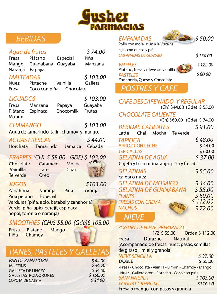 Menu hoja 2/2